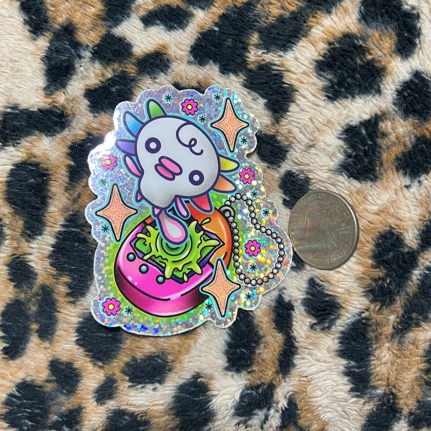 Whooper looper electronic pet holo sticker