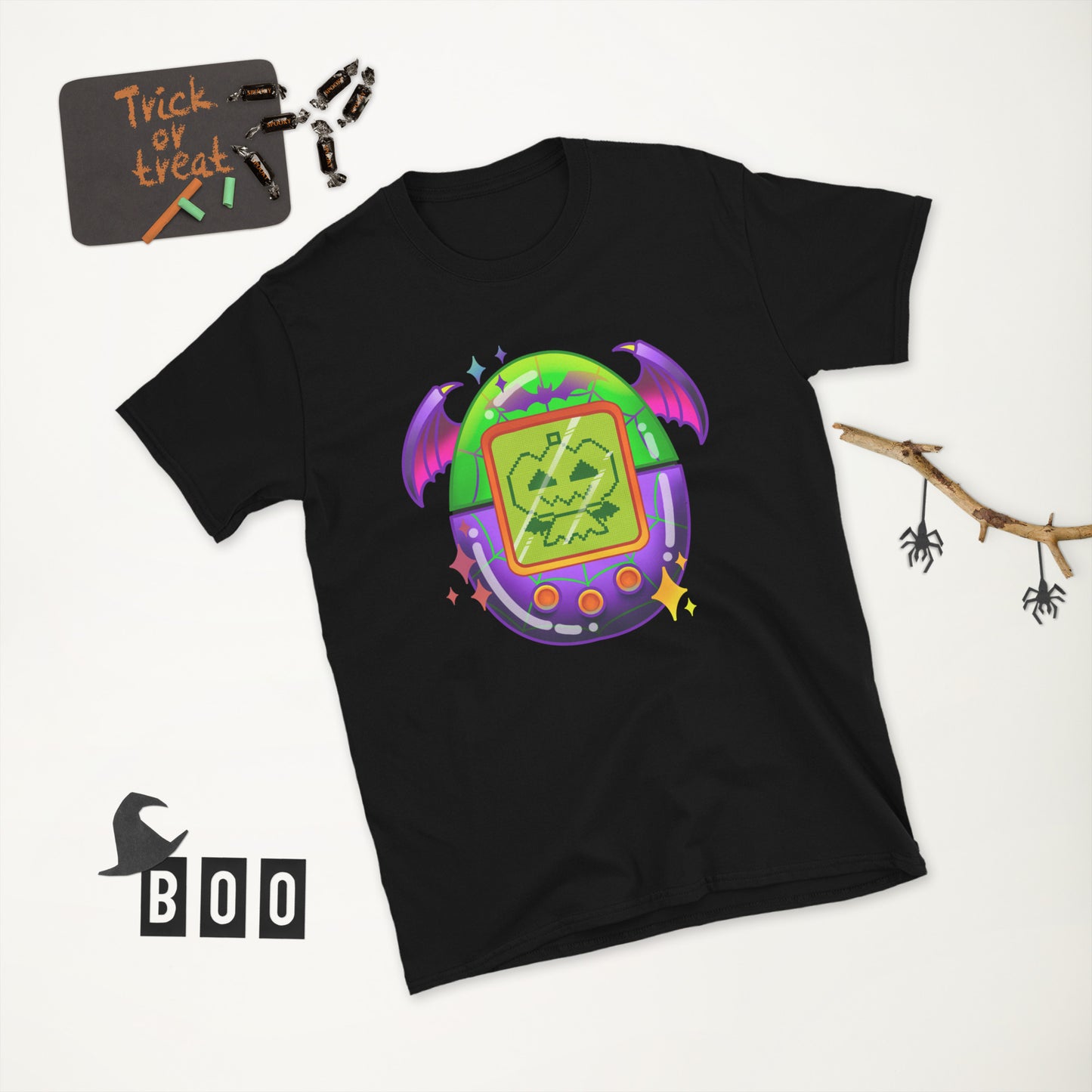 MTO Spooky retro Digital Pet 90s kid tee